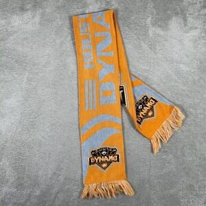 Adidas Houston Dynamo Scarf Adult One Size MLS Soccer Orange Knit Tassel